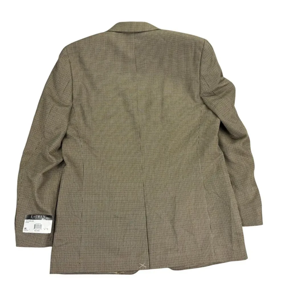 Lauren Ralph Lauren Mens UltraFlex Leland Classic Fit Suit Jacket Brown Blue 42L